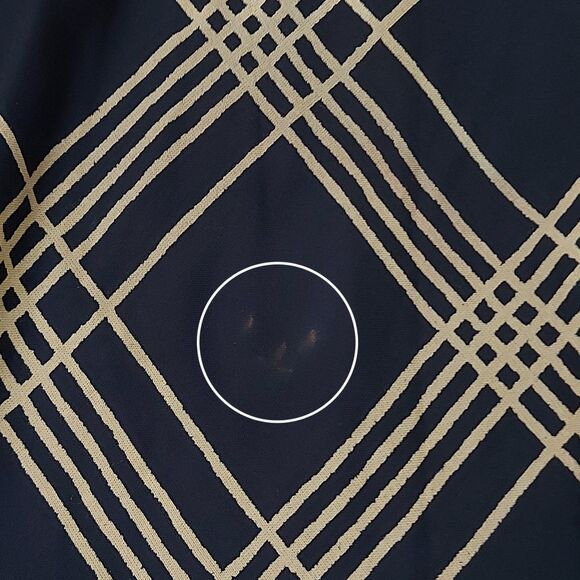 MASAI Copenhagen Narcelle Midi Dress Womens Medium Navy V-Neck Check Academia - Picture 5 of 12